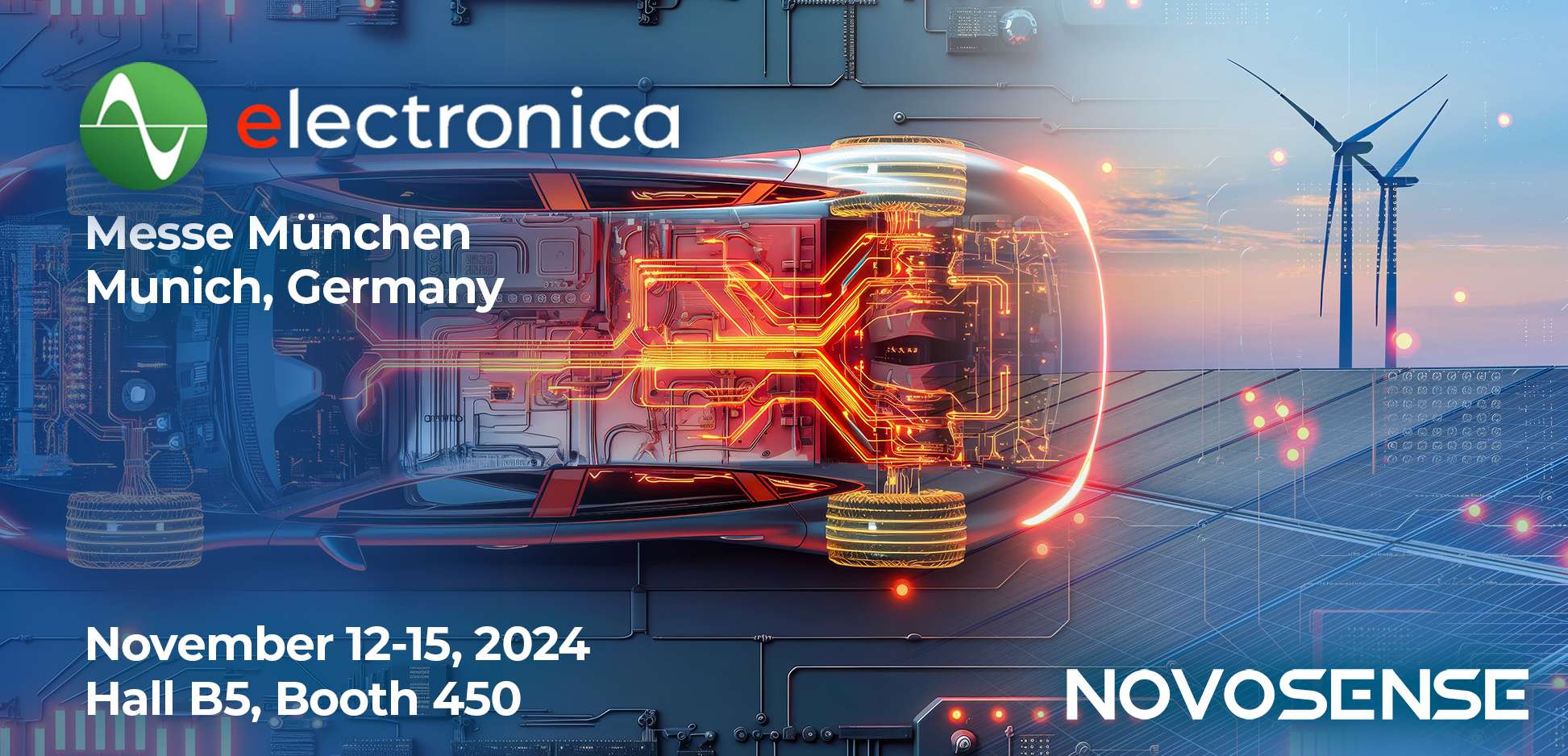 NOVOSENSEは、インテリジェントカー、電動化、産業制御に関する最新の研究開発成果をelectronica 2024に発表